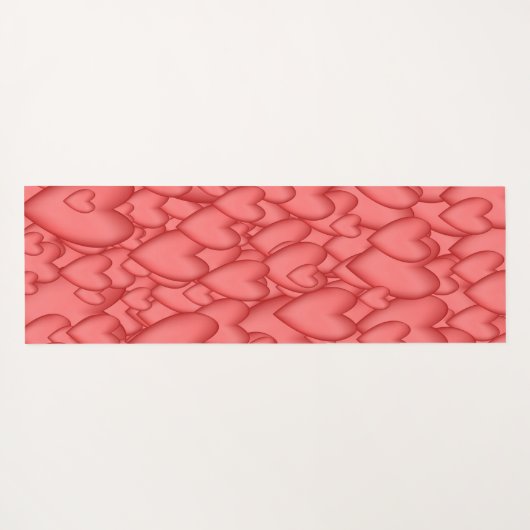 Roze liefde hart decoratief yogamat (Achterkant (horizontaal))