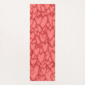 Roze liefde hart decoratief yogamat (Achterkant)