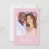  roze liefde hart foto bedankkaart (Voorkant)