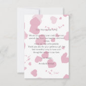  roze liefde hart foto bedankkaart (Achterkant)