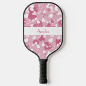  Roze Liefde Hart Gepersonaliseerd Pickleball Paddle (Voorkant)