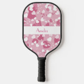  Roze Liefde Hart Gepersonaliseerd Pickleball Paddle (Achterkant)