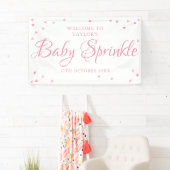 roze liefde hart kindermeisje Sprinkle Welkom Spandoek (Insitu)