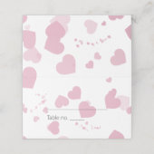 Roze Liefde hart Plaatskaartje (Buitenkant ongevouwen)