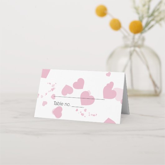 Roze Liefde hart Plaatskaartje (Voorkant)