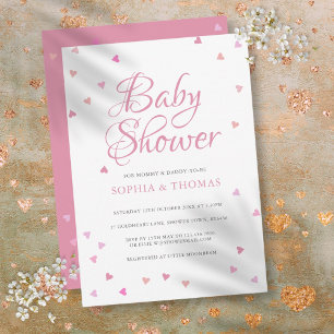  roze liefde harten koppels Baby shower Kaart