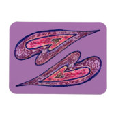 Roze liefde Harten Kunst Inspirerend Fridge Magnet Magneet (Horizontaal)
