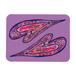 Roze liefde Harten Kunst Inspirerend Fridge Magnet Magneet