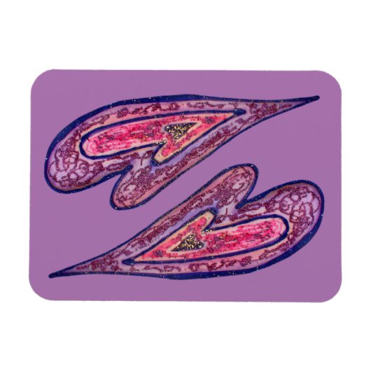 Roze liefde Harten Kunst Inspirerend Fridge Magnet Magneet (Horizontaal)