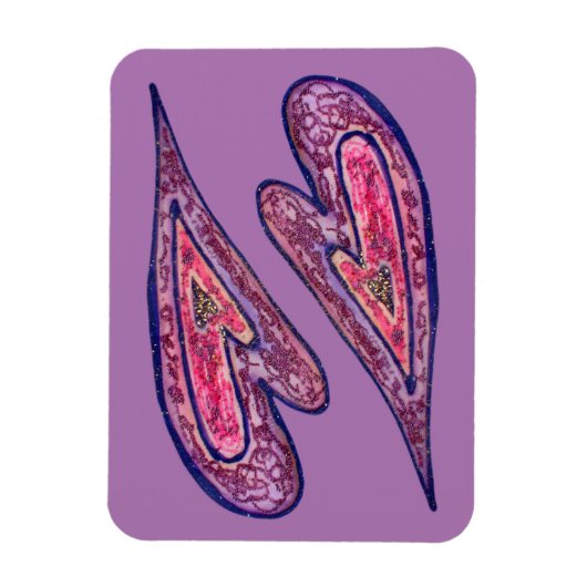 Roze liefde Harten Kunst Inspirerend Fridge Magnet Magneet (Verticaal)