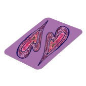 Roze liefde Harten Kunst Inspirerend Fridge Magnet Magneet (Linkerzijde)