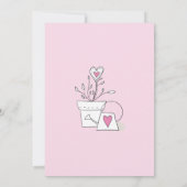 Roze Liefde Harten Meisje Baby shower Per Mail Kaart (Achterkant)