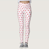 Roze liefde harten Patroon Yoga Travel Mode Party Leggings (Voorkant)
