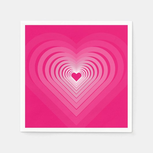 Roze liefde - Harten Servet (Voorkant)