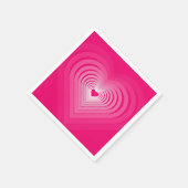 Roze liefde - Harten Servet (Hoek)