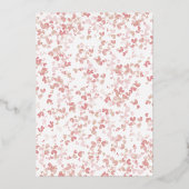 Roze liefde harten Valentijnsdag Echte partij Folie Uitnodiging (Achterkant)