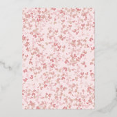 Roze liefde harten Valentijnsdag Echte partij Folie Uitnodiging (Achterkant)