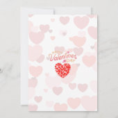 Roze Liefde Harten Valentijnsdag Party Kaart (Achterkant)