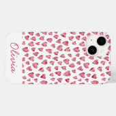 Roze liefde Het patroon van het hart gepersonalise Case-Mate iPhone Case (Achterkant (horizontaal))