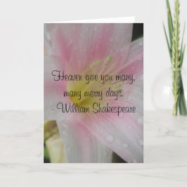 Roze Liefde Huwelijk Shakespeare Citaten Feestdagen Kaart