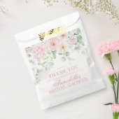 Roze Liefde In Bloei Bloemen Hydrangea Bruids Dess Bedankzakje (Gezegeld)