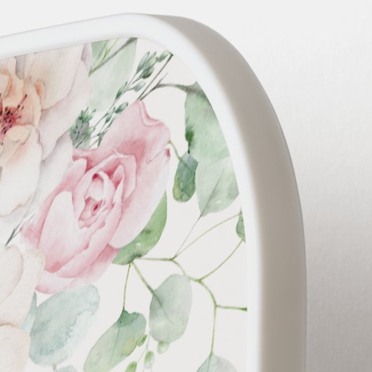 Roze Liefde In Bloei Bloemen Hydrangea Huwelijksgu Pickleball Paddle (Links Detail)