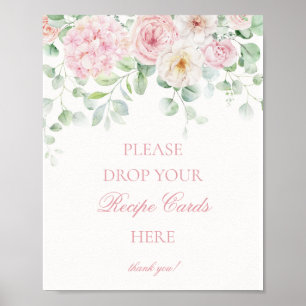 Roze liefde in bloei Bloemenhortensia Deel een rec Poster
