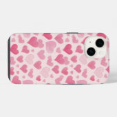 Roze liefde iPhone hoesje (Achterkant horizontaal)