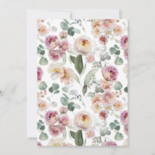  Roze Liefde is Bloeiend Vrijgezellenfeest Kaart (Achterkant)