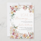 Roze Liefde is Bloeiend Vrijgezellenfeest Kaart (Voorkant)