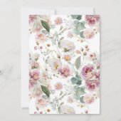 Roze Liefde is Bloeiend Vrijgezellenfeest Kaart (Achterkant)