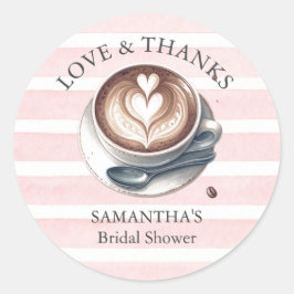 Roze liefde is brouwen Vrijgezellenfeest thema Sti Ronde Sticker