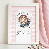 Roze liefde is het brouwen van Vrijgezellenfeesten Poster