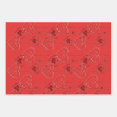 Roze liefde Je moeder rood kleurrijk hoort Valenti Inpakpapier Vel (Voorkant 3)