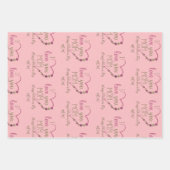 Roze liefde Je moeder rood kleurrijk hoort Valenti Inpakpapier Vel (Voorkant)