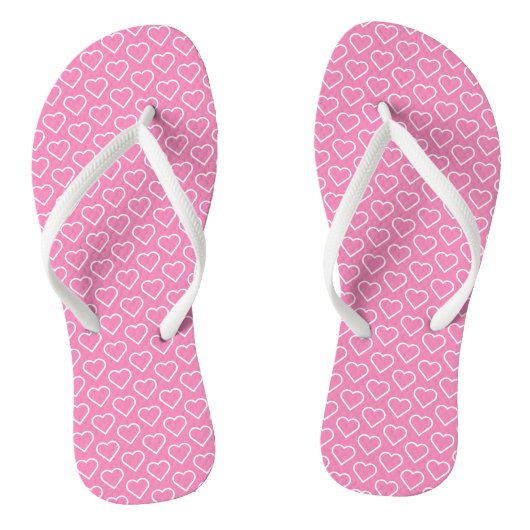 Roze liefde - Kies uw kleuren - hart Teenslippers (Voetbed)