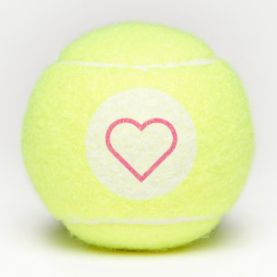 Roze liefde - Kies / voeg uw kleuren toe - hart Tennisballen