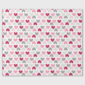 Roze liefde kunst Romantic modern meisje Cadeaupapier (Vlak)