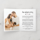 Roze liefde maakt een aankondiging van gezinsplann (Binnenlaag)