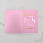 Roze liefde maakt een aankondiging van gezinsplann (Buiten Laag)