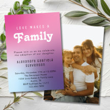 Roze Liefde Maakt Een Familie Adoptiedag Feest Fot