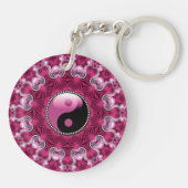 Roze liefde New age YinYang Geometric Sleutelhanger (Achterkant)