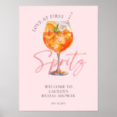 Roze Liefde Op Eerste Spritz Vrijgezellenfeest Wel Poster (Voorkant)
