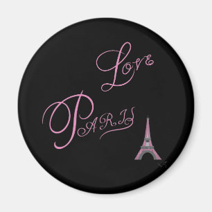 Roze liefde-Parijs-Eiffel-Tower-uniek Magneet