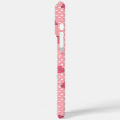 Roze liefde patroon met lippen en bloemen. Case-Mate iPhone case (Achterkant / Links)