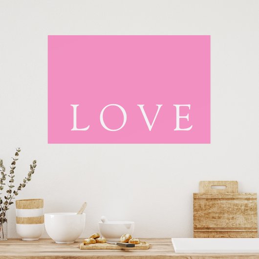 Roze liefde poster (Keuken)