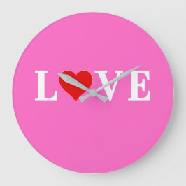 Roze liefde Romantic Elegant Grote Klok