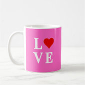 Roze liefde Romantic Elegant Koffiemok (Links)