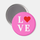 Roze liefde Romantic Elegant Magneet (Voorkant / Achterkant)