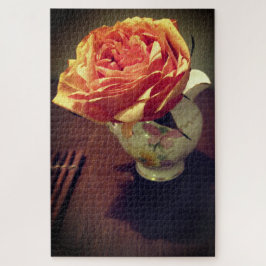 Roze Liefde Roos Ontspannende Zelfzorg Jigsaw Puzz Legpuzzel